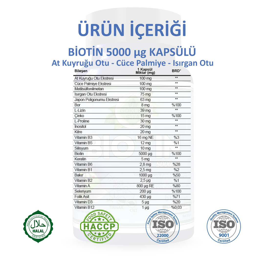 Biotin B7 Vitamin Kapsül - Standard - Görsel 2