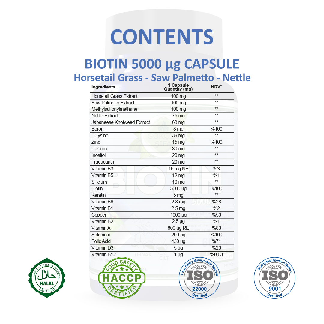 Biotin B7 Vitamin Kapsül - Standard - Görsel 3