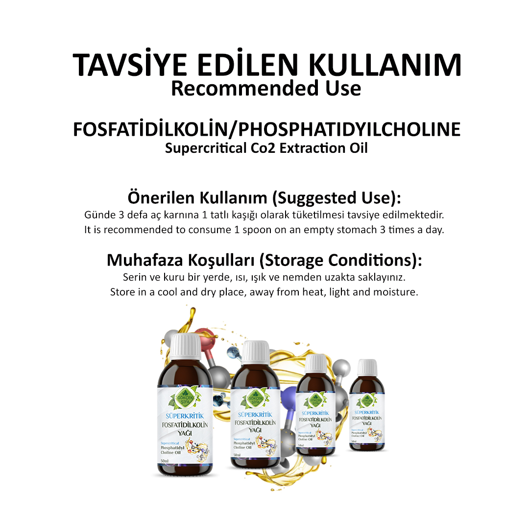 Fosfatidilkolin (Phosphatidylcholine) Süperkritik Yagi - 50 ml. - Görsel 7