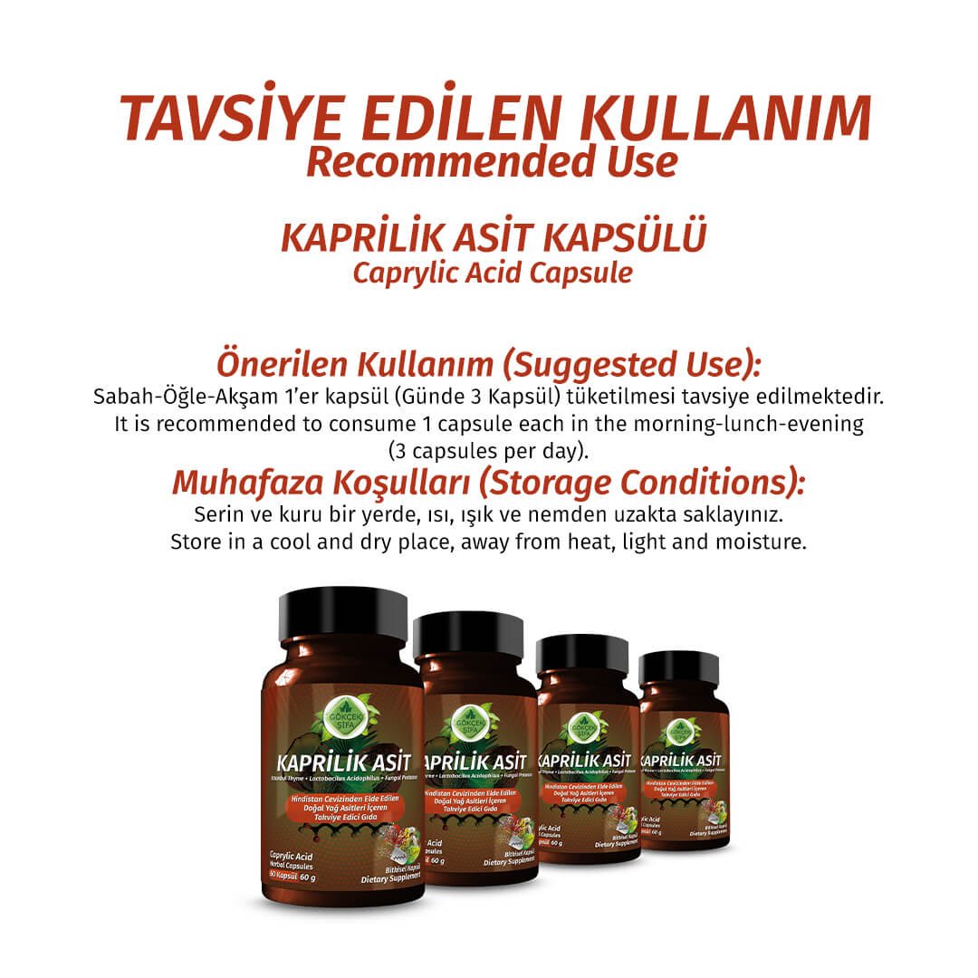 Kaprilik Asit (Caprylic Acid) Kapsül - Standard - Görsel 4