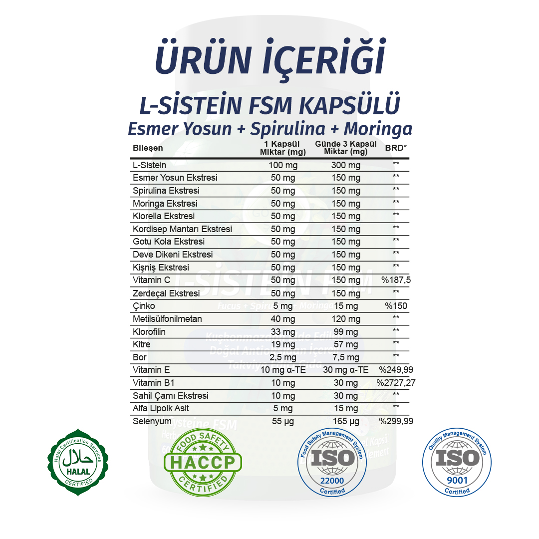 L-Cysteine Fsm Kapsül - Standard - Görsel 2