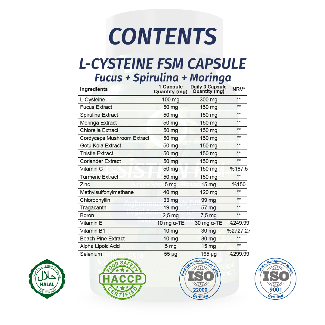 L-Cysteine Fsm Kapsül - Standard - Görsel 3