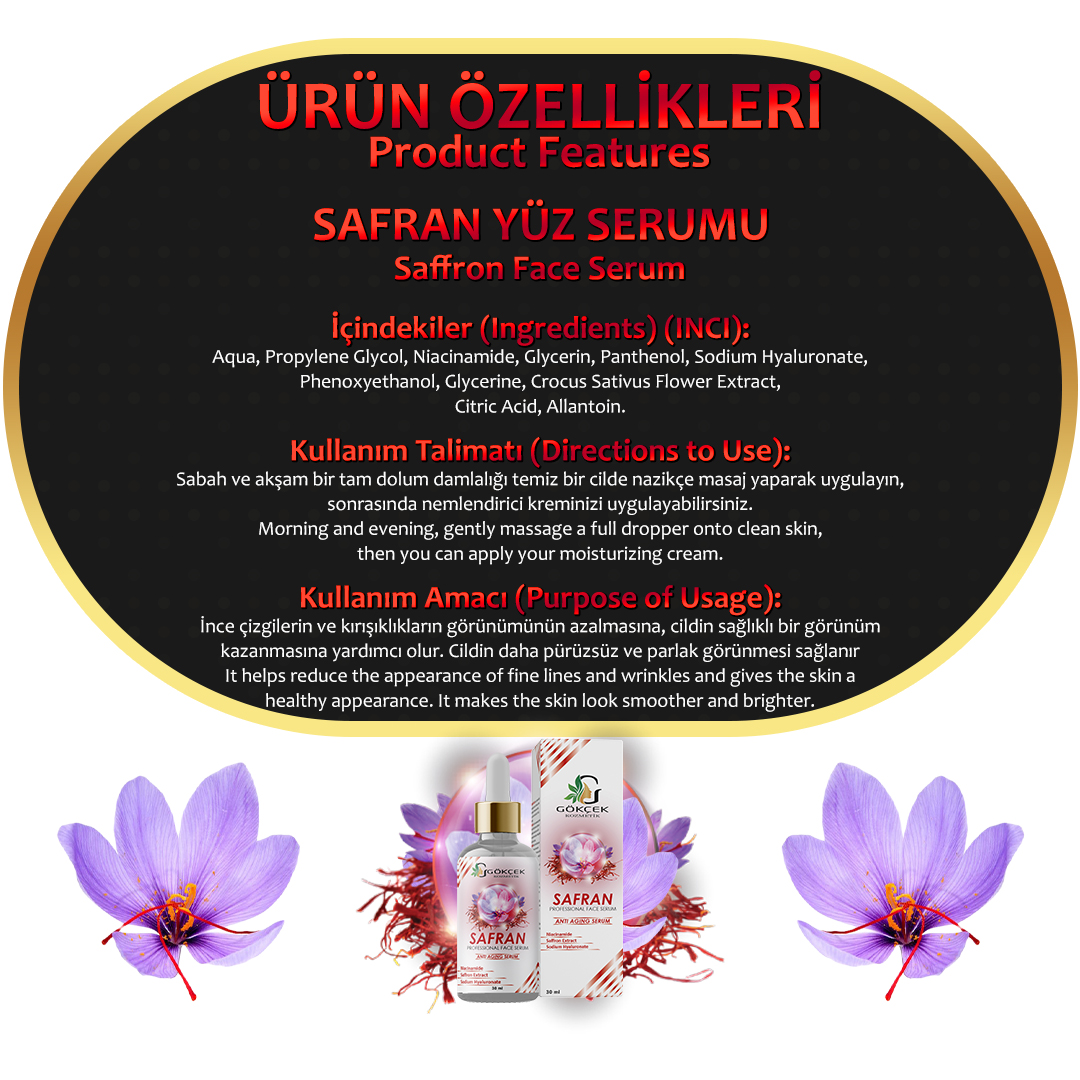 Safran Yüz Serumu - 30 ml. - Görsel 2