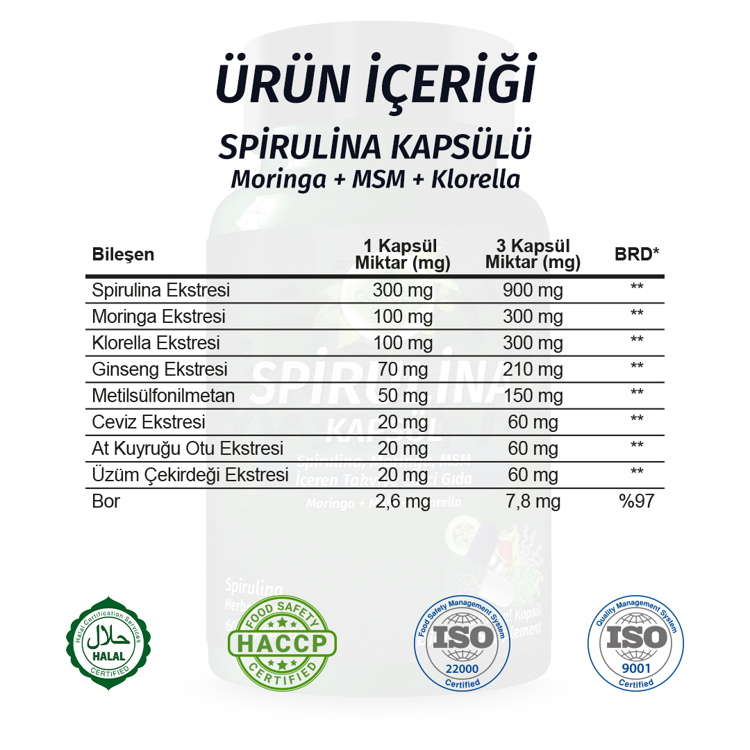 Spirulina Kapsül - Standard - Görsel 2