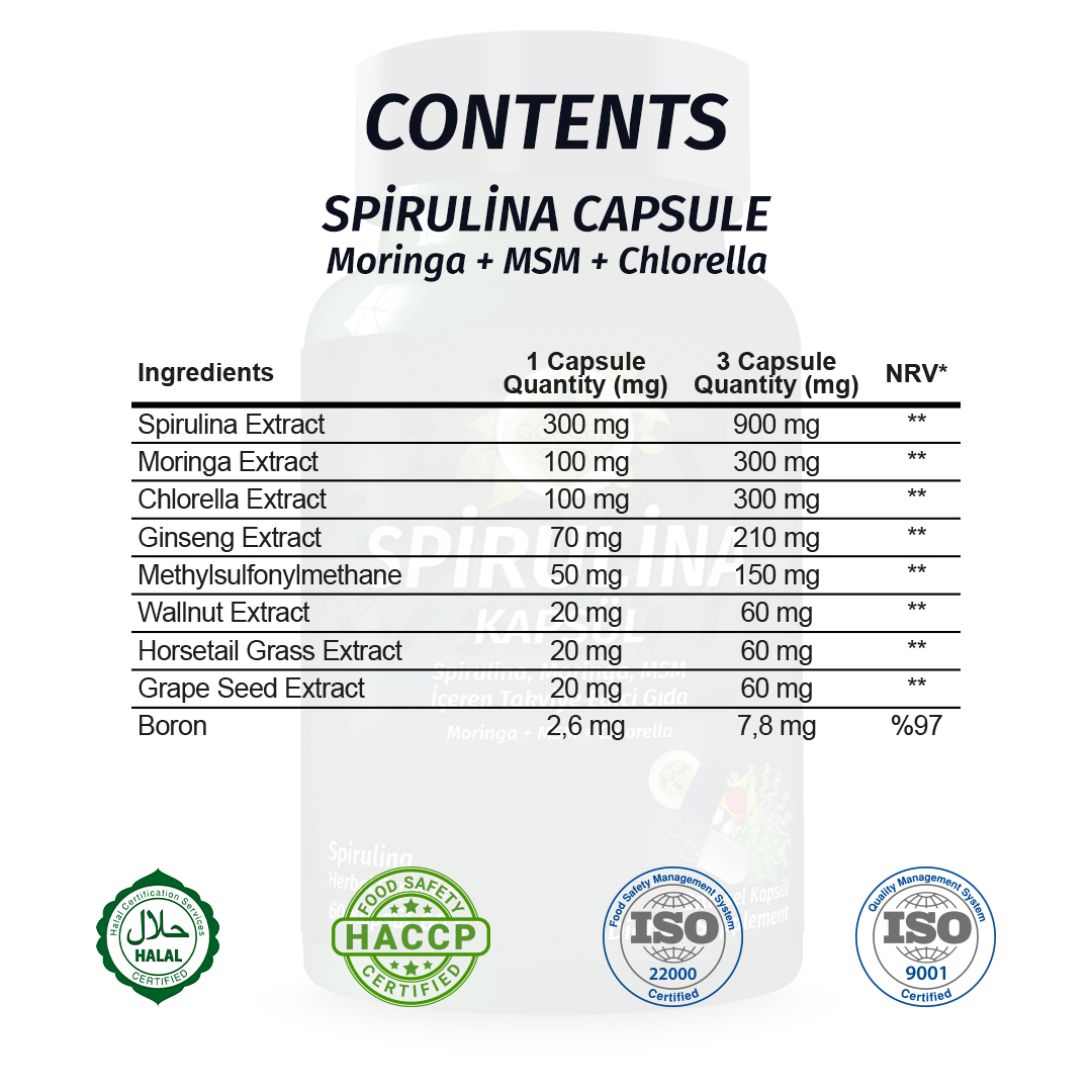 Spirulina Kapsül - Standard - Görsel 3