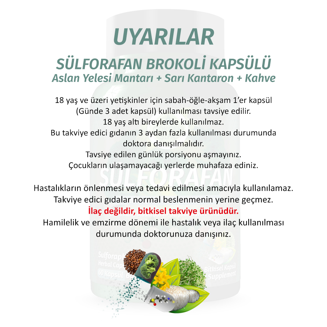 Sülforafan Brokoli (Sulforaphane Broccoli) Kapsül - Standard - Görsel 4