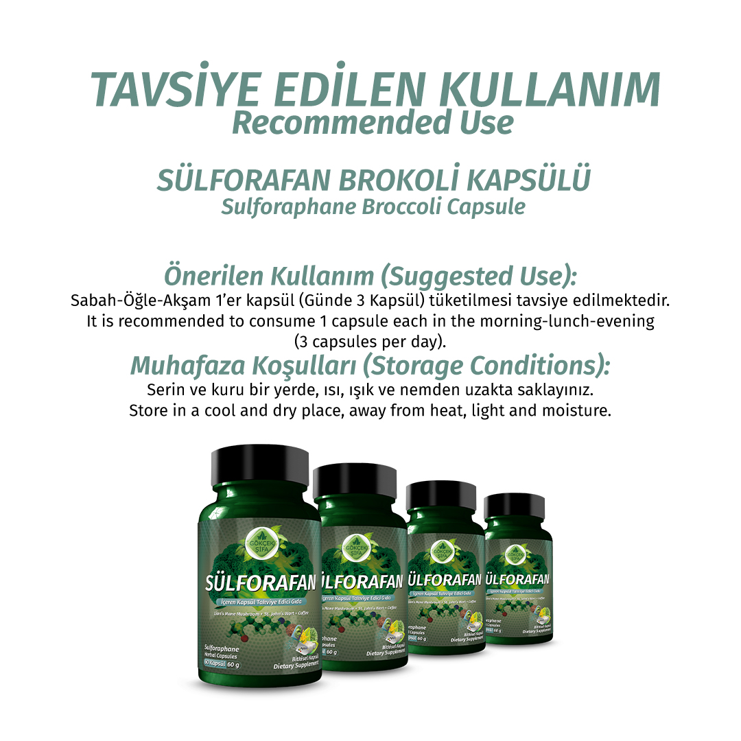 Sülforafan Brokoli (Sulforaphane Broccoli) Kapsül - Standard - Görsel 6