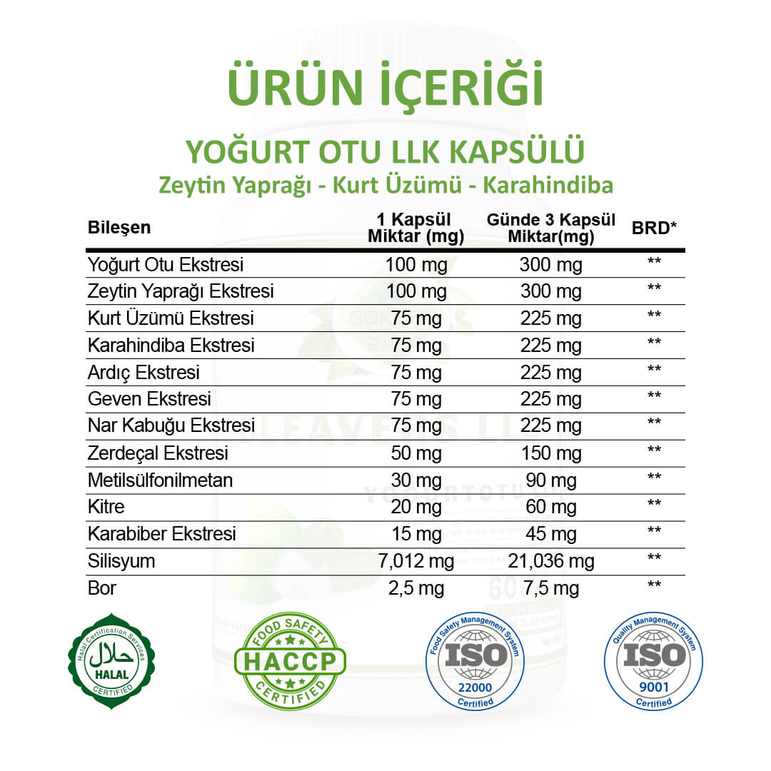 Yogurt Otu LLK (Cleavers LLC) Kapsül - Standard - Görsel 2